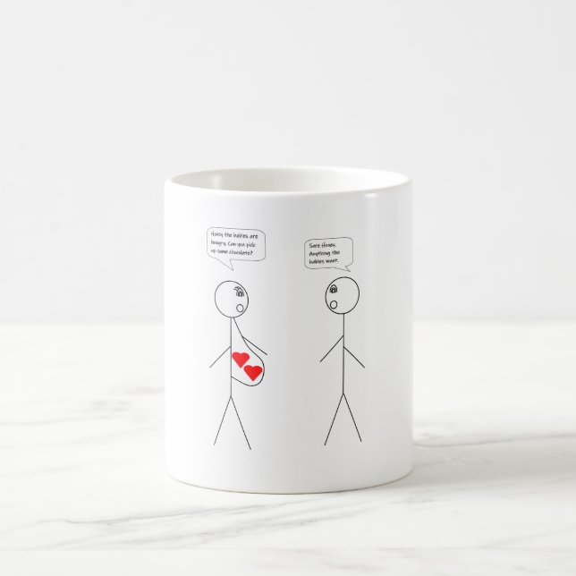 Mug Mère et/ou Père à être (jumeaux) - Chocolat (Centre)