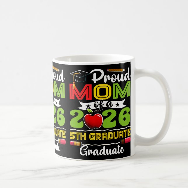 Mug Mère fière du diplômé de 5e année 2026 pour la fêt (Droite)