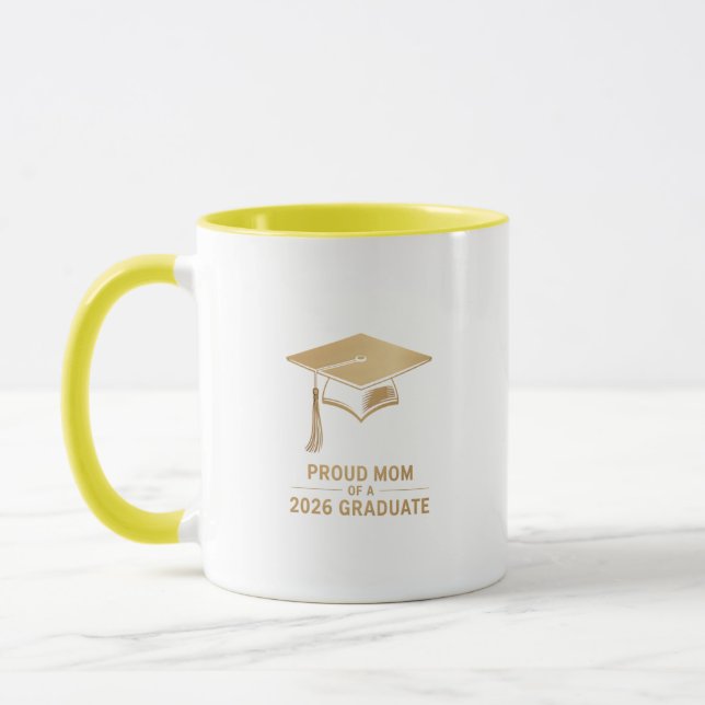 Mug Mère fière d'un diplômé de 2026 (Gauche)