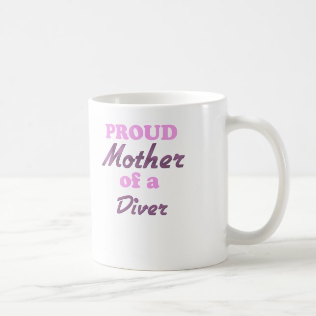 Mug Mère fière d'un plongeur (Droite)