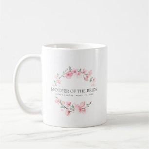 Mug Mère florale rose de la mariée