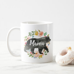 Mug Mère Gift Mama Bear Maman Floral Cute Flowers