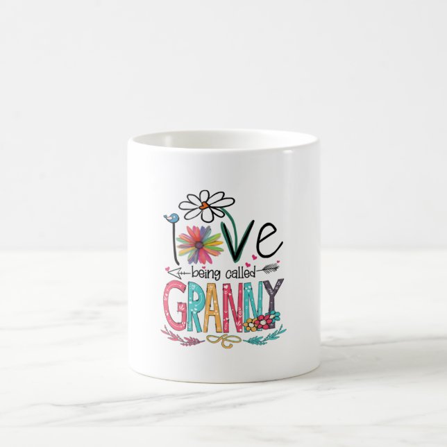 Mug Mère J'Aime Être Appelée Granny Sunflower Naissanc (Centre)