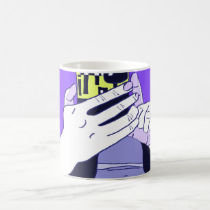 Mug Mère Mains mobiles Violet Avocado Blanc