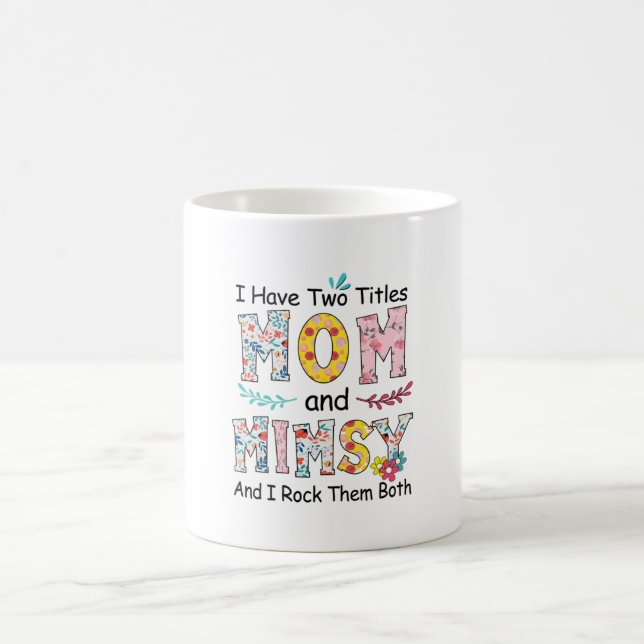 Mug Mère Maman Et Mimsy Floral Anniversaire (Centre)