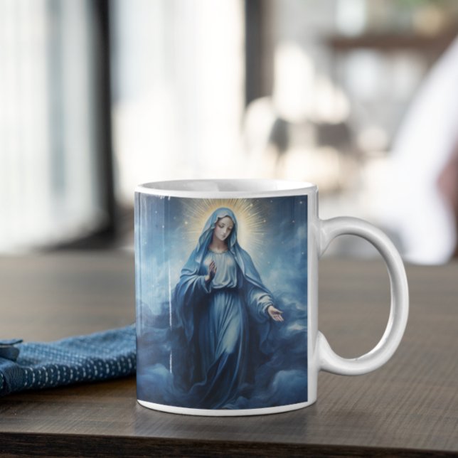 Mug Mère Marie Bénédiction version 5 (Mother Mary Blessing version 5 Coffee Mug)