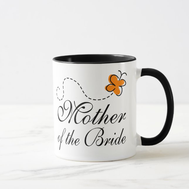 Mug Mère orange de la jeune mariée (Droite)