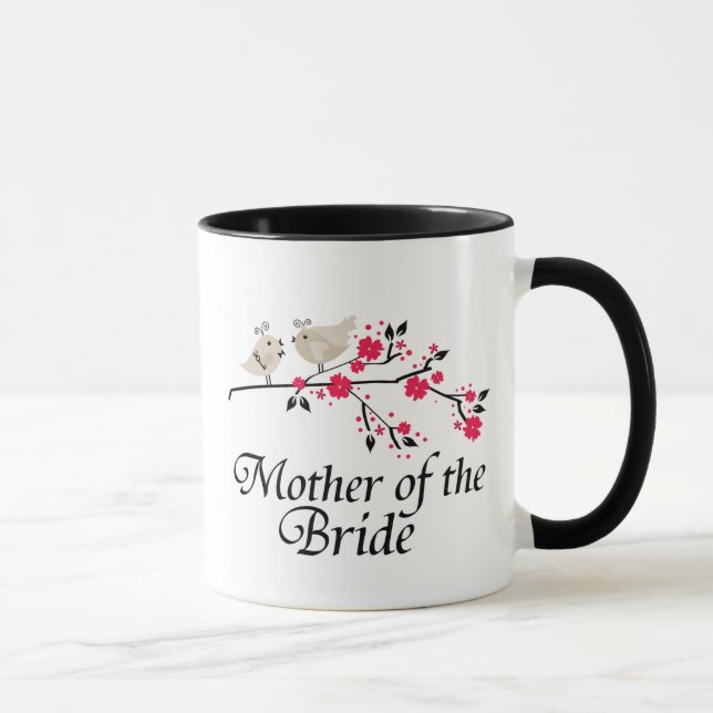 Mug Mère personnalisée des oiseaux de jeune mariée (Droite)