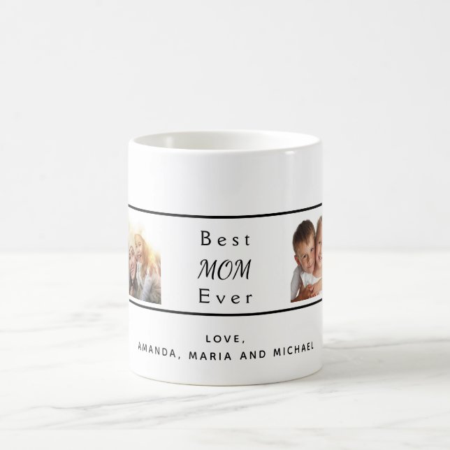 Mug Mère photo blanc noir (Centre)