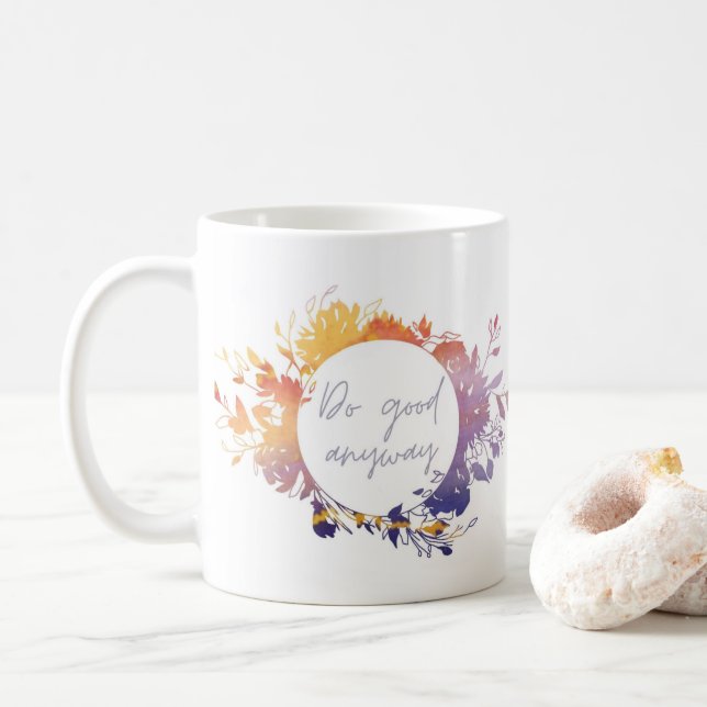 Mug Mère Theresa Faire du bien de toute façon (Avec donut)