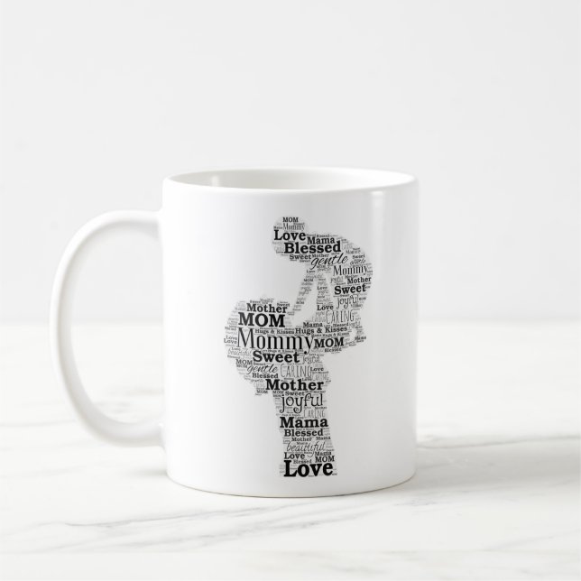 Mug Mère Word Art (Gauche)