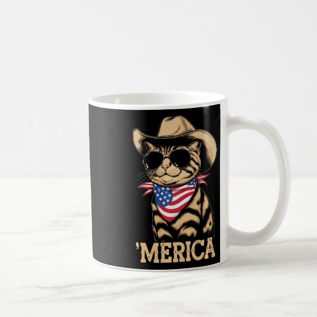 Mug Merica Chat Drapeau Patriotique Américain Sungels (Droite)