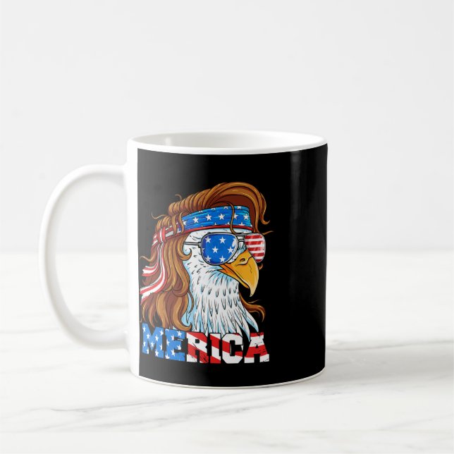 Mug Merica Eagle Mullet 4 juillet Drapeau américain Us (Gauche)