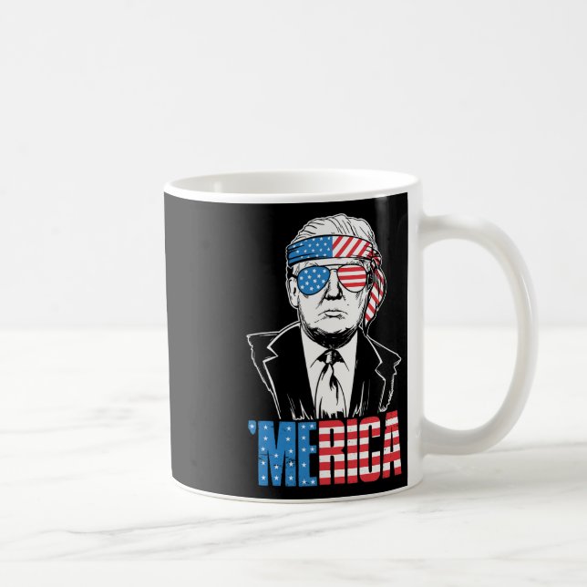 Mug Merica Trump 4 juillet heureux Trump Drapeau améri (Droite)