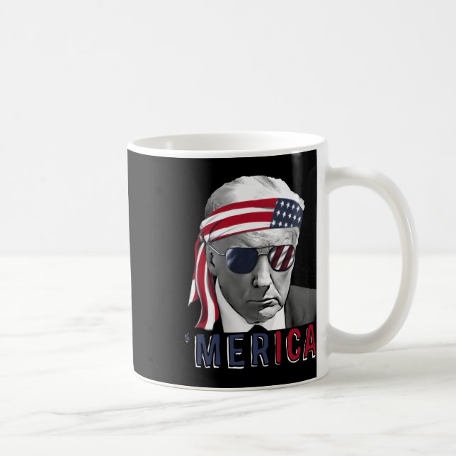 Mug Merica Trump 4 juillet heureux Trump Drapeau améri (Droite)