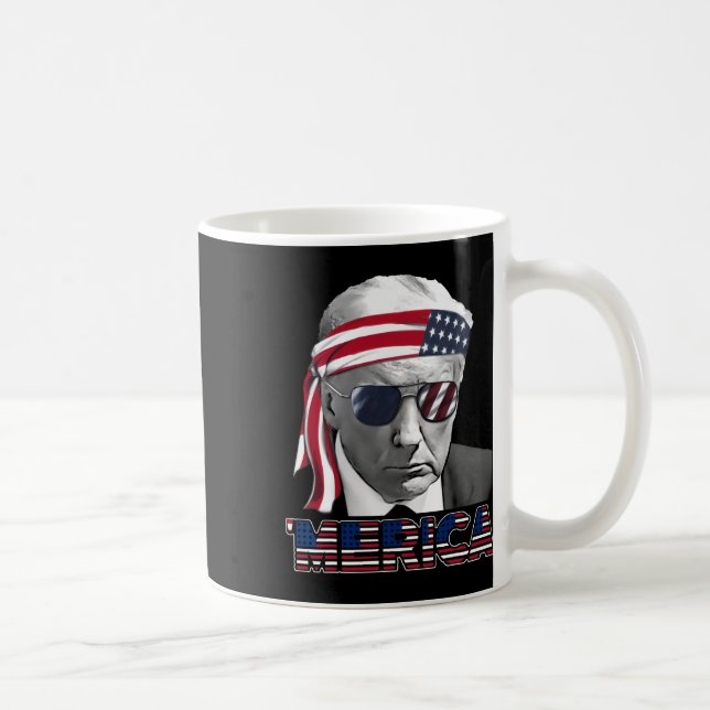 Mug Merica Trump 4 juillet heureux Trump Drapeau améri (Droite)