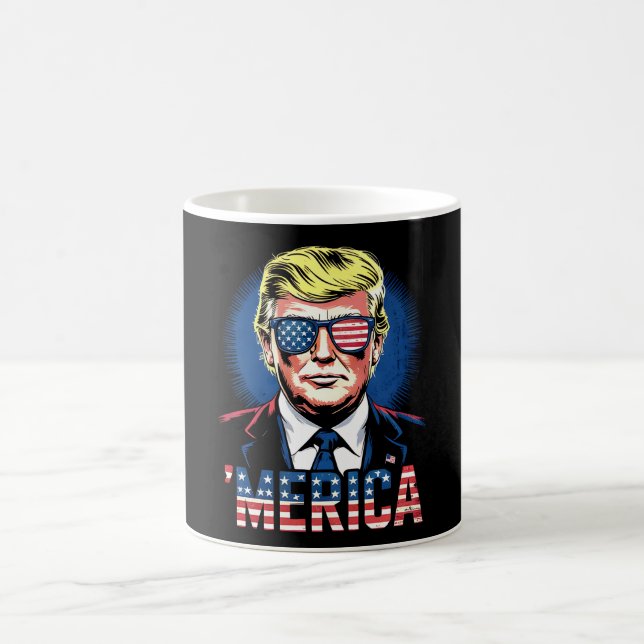 Mug Merica Trump 4 juillet US Vintage Rétro (Centre)