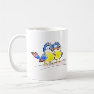 Mug Merles Bleus sur une Branche