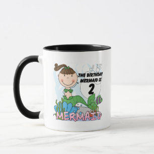 Mug Mermaid 2e Anniversaire Tshirts et cadeaux