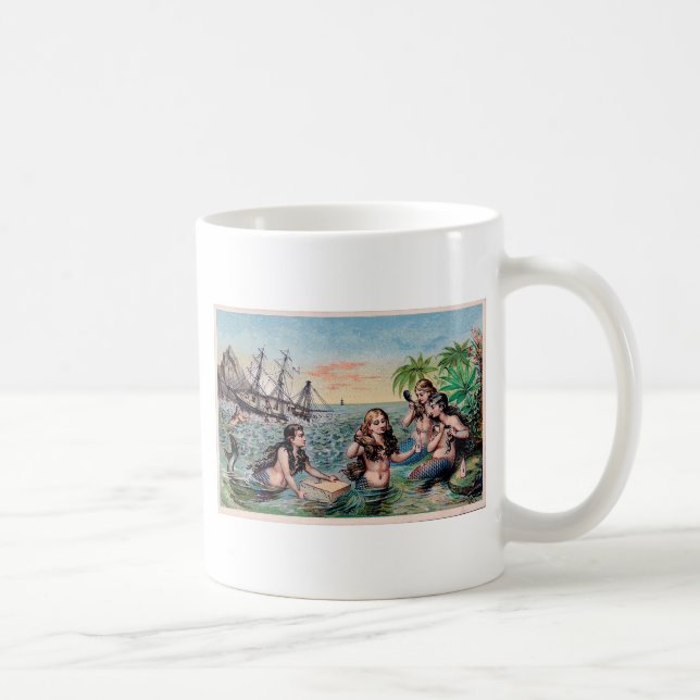 Mug Mermaid Antique Magie Océan Nautique (Droite)