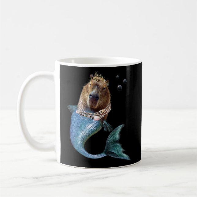 Mug Mermaid Capybara Mercapybara Mite Meme (Gauche)