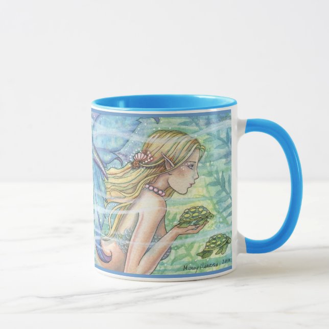 Mug Mermaid et Tortue de mer par Molly Harrison (Droite)
