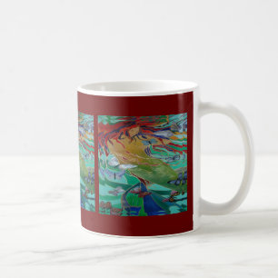 Mug Mermaid Nage avec Papillons Imaginaire Art