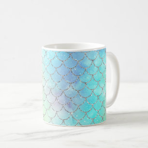 Mug Mermaid Scales Ocean Faux Parties scintillant