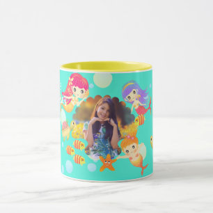 Mug Mermaids Photo Aqua
