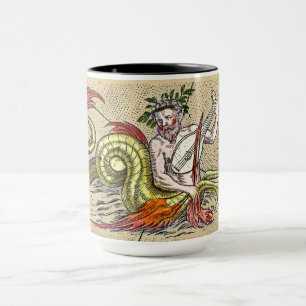 Mug Merman Jouer un Lyre médiéval