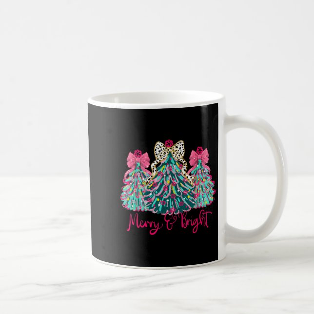 Mug Merry And Bright Christmas Tree Coquette  (Droite)