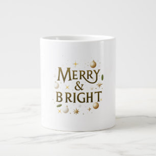 Mug Merry & Bright – Esthétique de Noël minimal