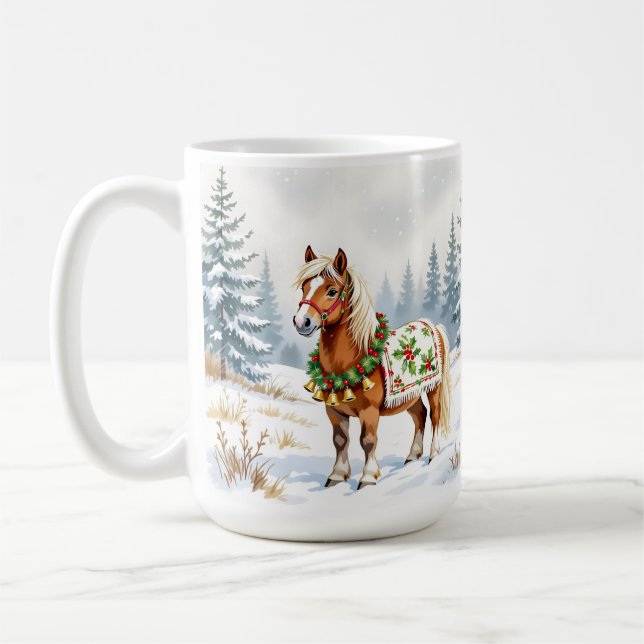 Mug Merry & Bright, Holly Jolly Shetland Pony Christma (Gauche)