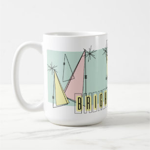 Mug Merry & Bright Mid Century Moderne Musique de vaca