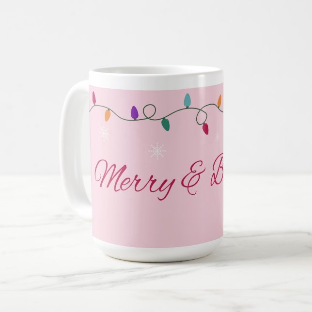 Mug Merry & Bright | Stylish  (Devant gauche)