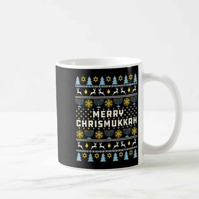 Mug Merry Chrismukkah Happy Hanukkah Jew Ugly Christma (Droite)