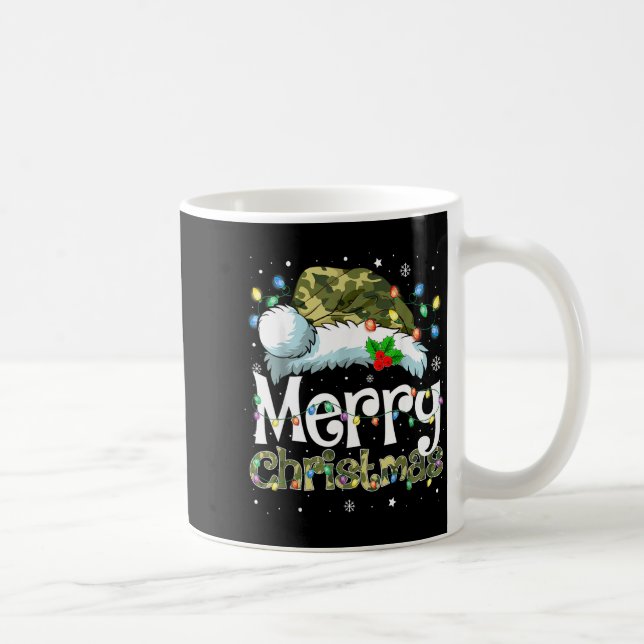 Mug Merry Christmas Camouflage Santa Hat Xmas Family M (Droite)