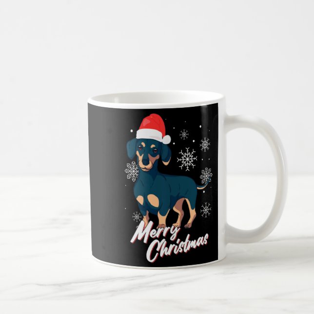 Mug Merry Christmas Dachshund Santa Claus Xmas New Yea (Droite)