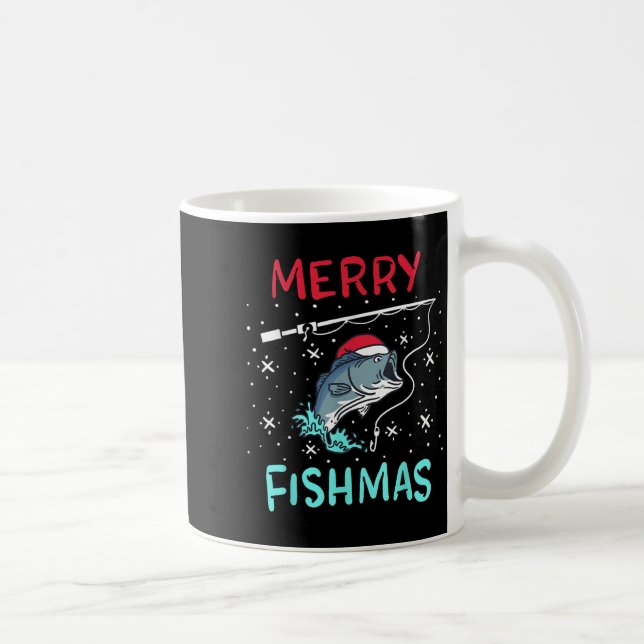 Mug Merry Christmas Fishmas Funny Fishing Fish Gift Pr (Droite)