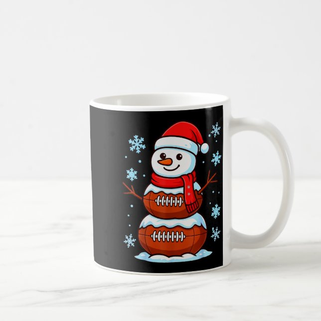 Mug Merry Christmas Football Snowman Pajamas Funny Srt (Droite)