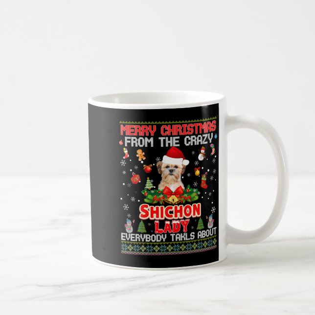 Mug Merry Christmas From The Shichon Dog Lady Everybod (Droite)