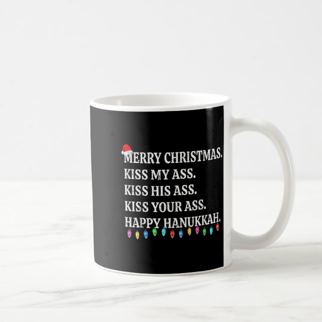 Mug Merry Christmas Kiss My His Your Happy Hanukkah  (Droite)