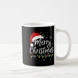 Mug Merry Christmas Lights Santa Hat Xmas Family Match