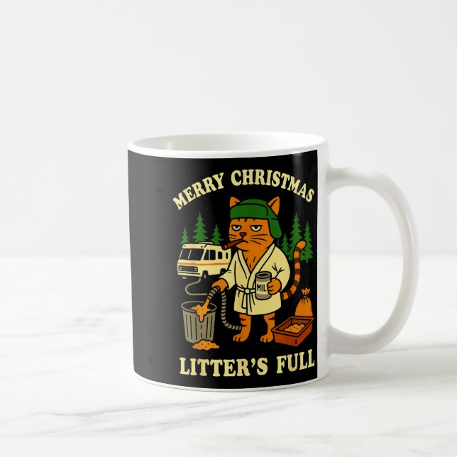 Mug Merry Christmas Litter’s Full Funny Cat Rv Holiday (Droite)