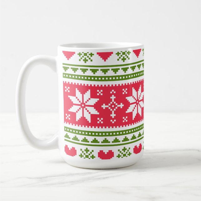 Mug Merry Christmas pattern 3 (Gauche)