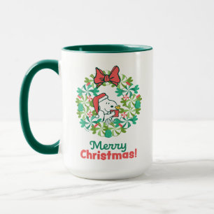 Mug Merry Christmas Peppermenthe Holiday Wreath