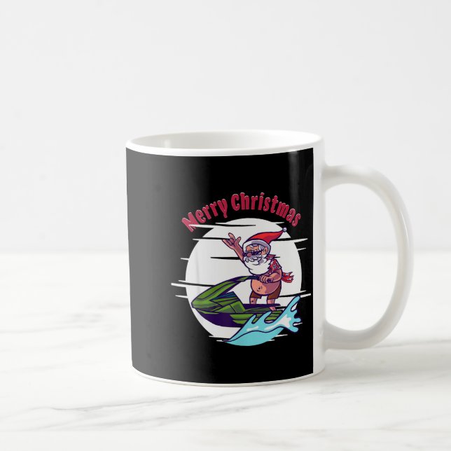 Mug Merry Christmas Santa Jet Ski Watersrts  (Droite)