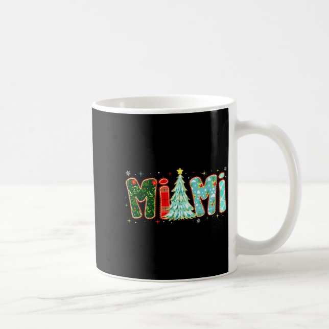 Mug Merry Christmas Tree Plaid Mimi Aesthetic Mom Mama (Droite)