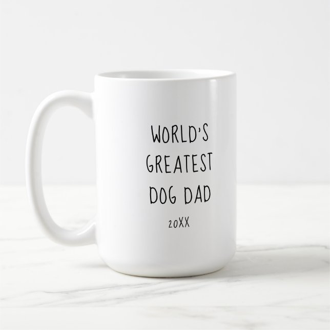 Mug Merry Christmas Worlds Greatest Dog Papa photo nam (Gauche)