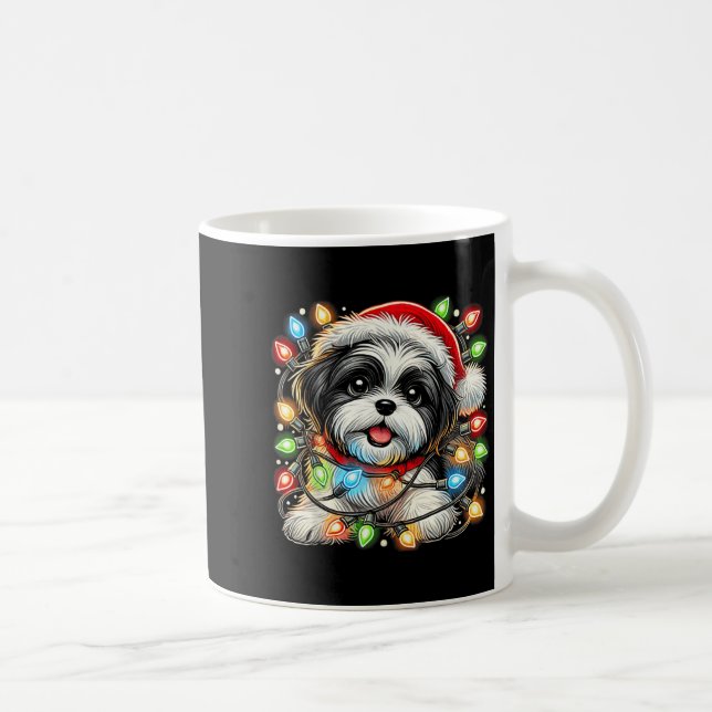 Mug Merry Christmas Xmas Shih Tzu Santa Dog Men Women  (Droite)